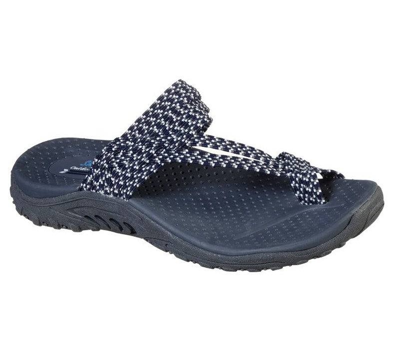 Skechers Relaxed Fit: Reggae Fest - Enjoy - Womens Flip Flops Navy [AU-MT0704]